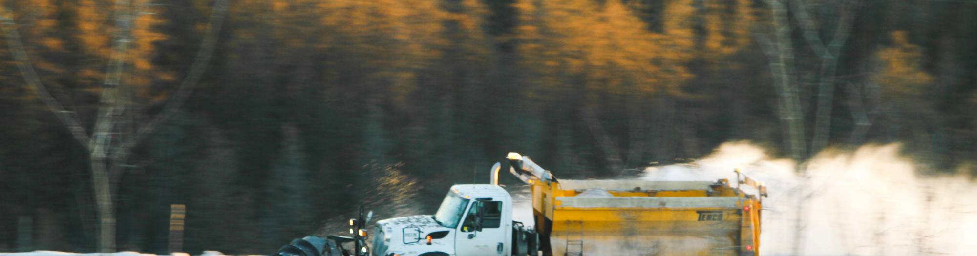 Scene of a car accident in Manitoba, Canada